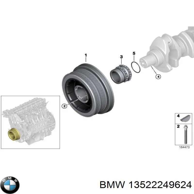 Carril de deslizamiento, cadena distribución, bomba alta presión 13522249624 BMW