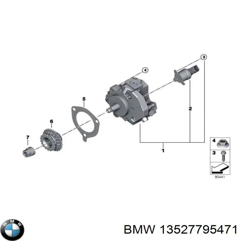 Шестерня-звездочка ТНВД 13527795471 BMW