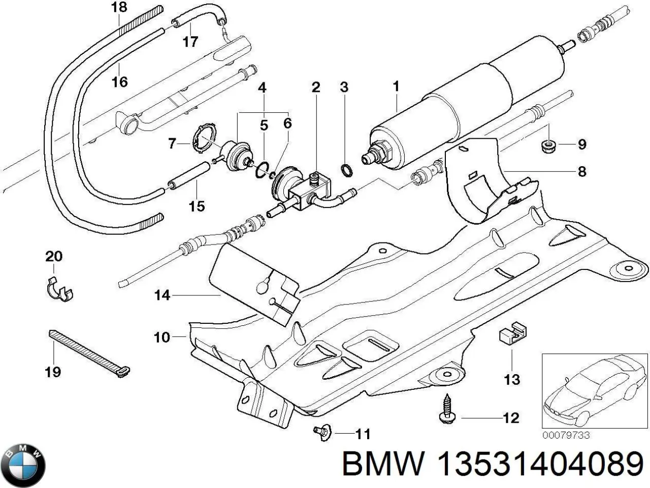Регулятор давления топлива в топливной рейке BMW 13531404089 цена, от 51.80 USD
