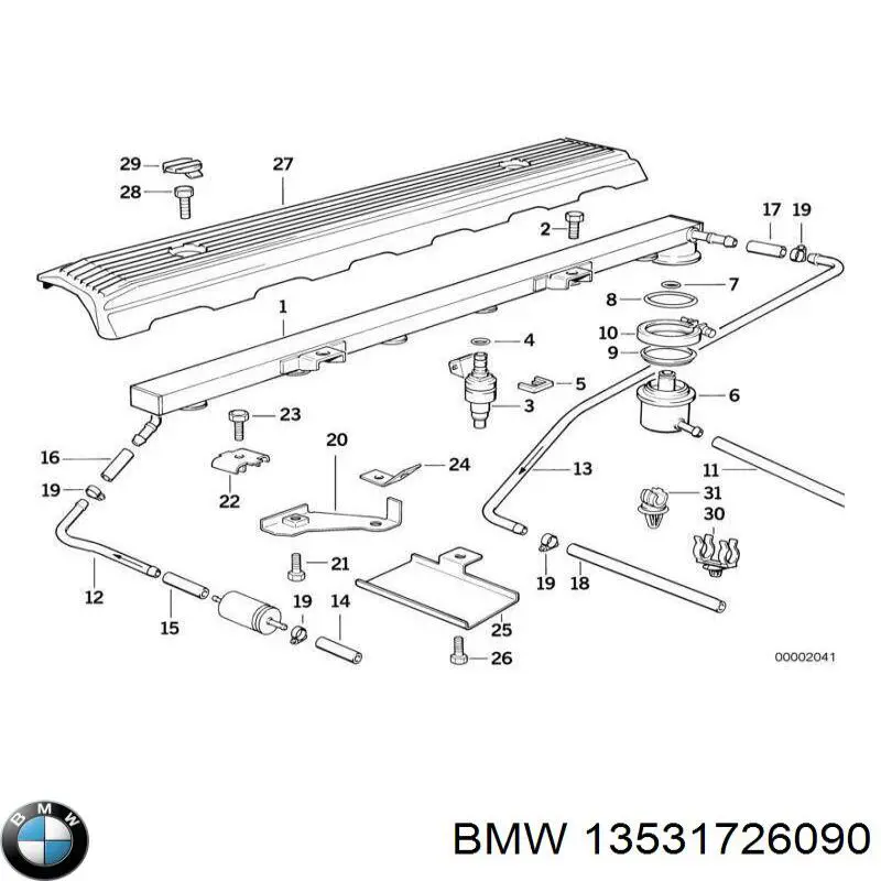 Распределитель топлива (рампа) 13531726090 BMW