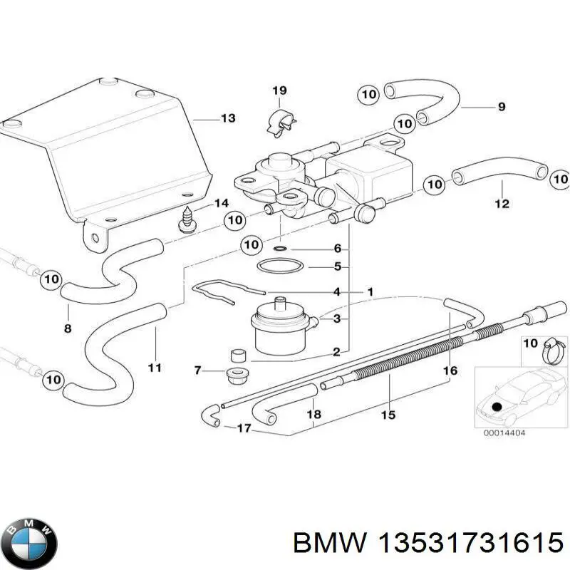 Регулятор давления топлива 1729319 BMW