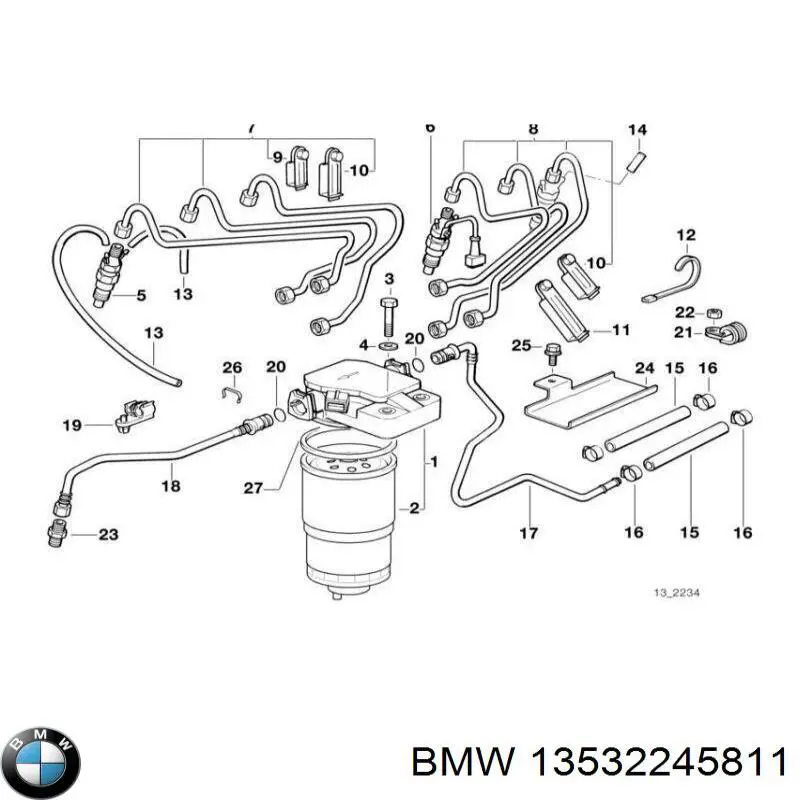 13532245811 BMW Inyector original y equivalente