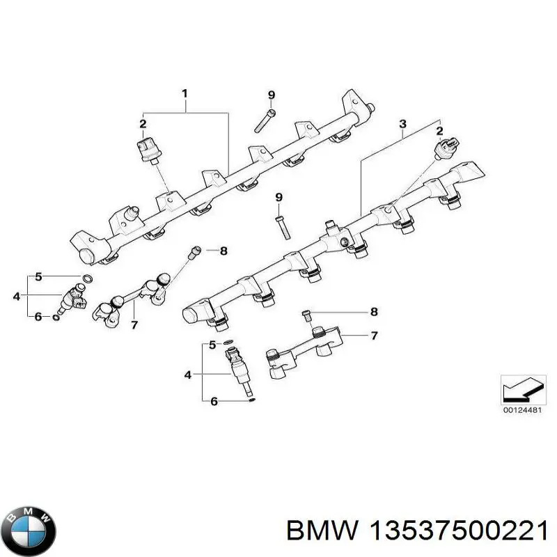 13530151690 BMW датчик давления топлива