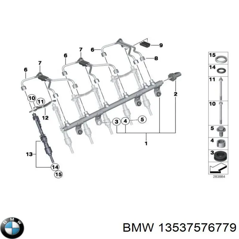 Рампа форсунок системы впрыска топлива BMW 7576779 цена, от 14.09 USD