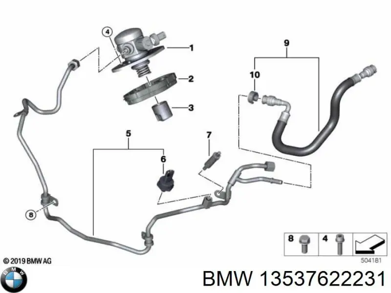 Купить 13537622231 BMW Датчик давления топлива