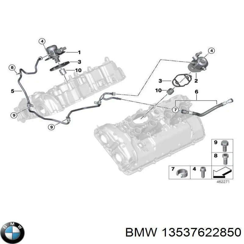 Трубка топливная, от ТНВД к топливной рейке BMW 13537622850 цена, от 28.22 USD