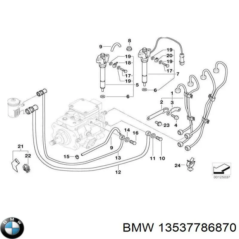 Топливные форсунки 13537786870 BMW