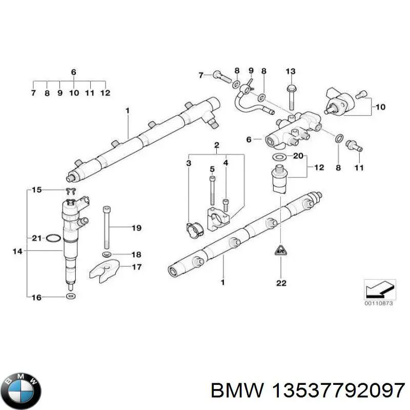 Форсунка инжектора BMW 13537792097 цена, от 219.18 USD