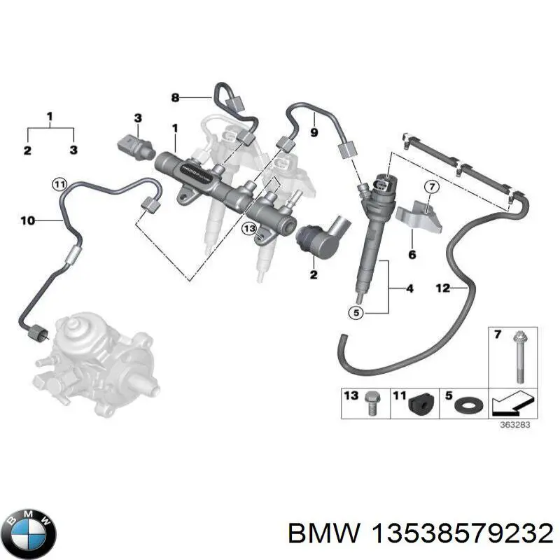 Форсунка инжектора BMW 13538579233 цена, от 113.89 USD
