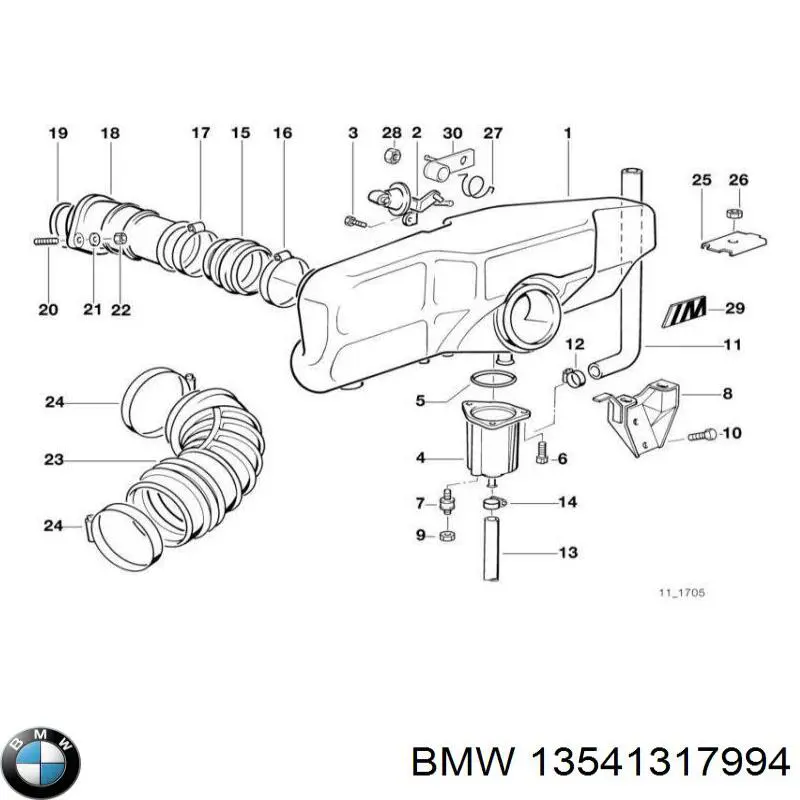 Прокладка впускного коллектора 13541317994 BMW