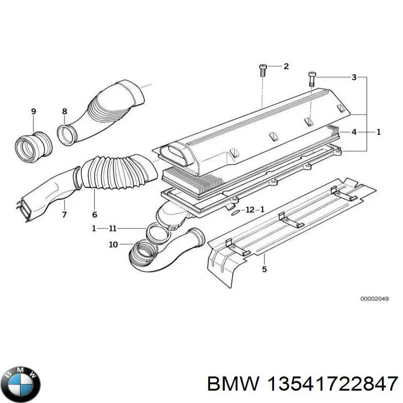 Купить 13541722847 BMW Патрубок дроссельной заслонки