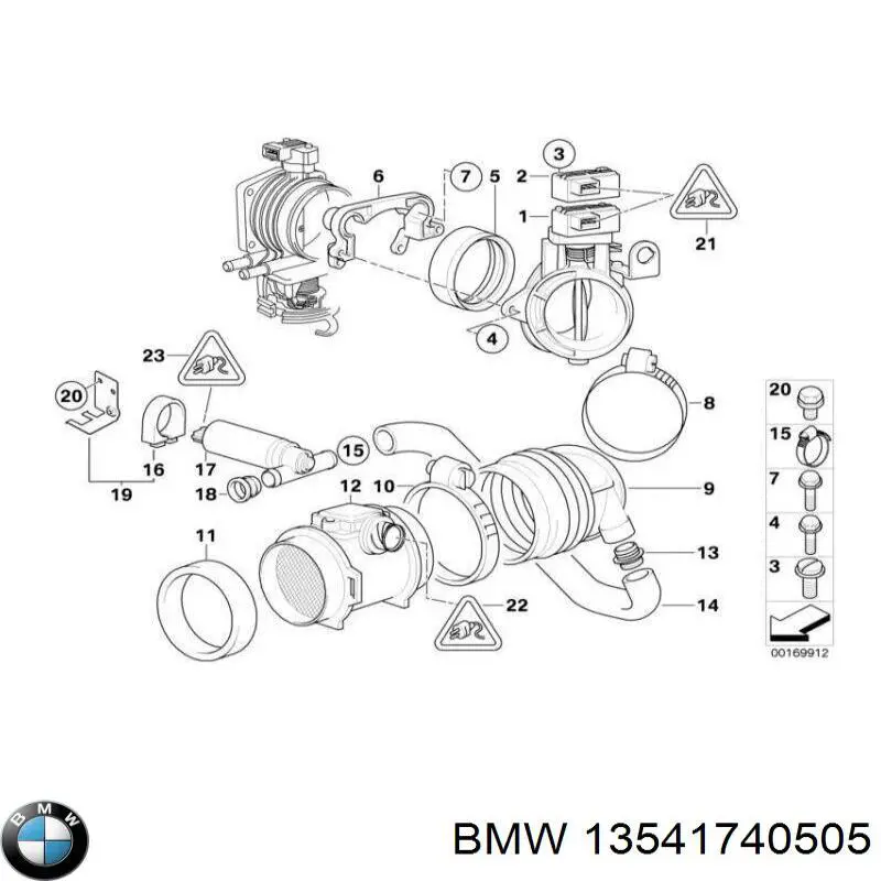 Дроссельная заслонка в сборе BMW 13541740505 цена, от 19.00 USD