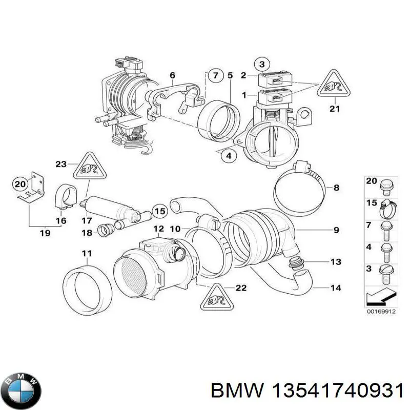 13541740931 BMW Воздушный патрубок расходомера