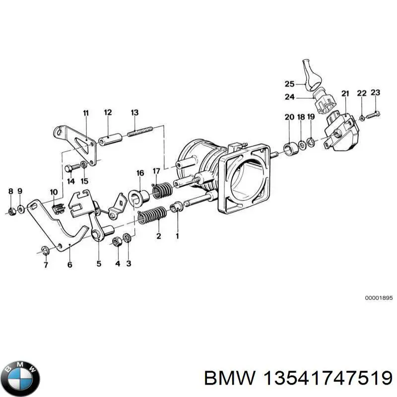 Опора троса педали газа на BMW 7 (E38) купить.
