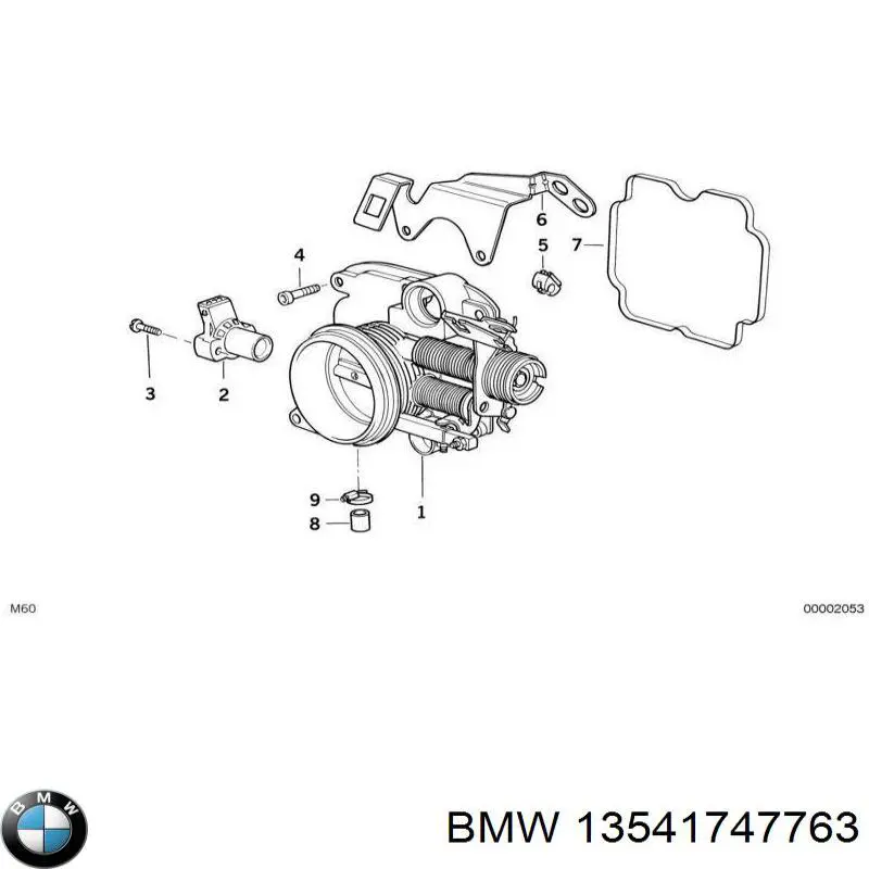 Válvula de borboleta montada para BMW 7 (E32)