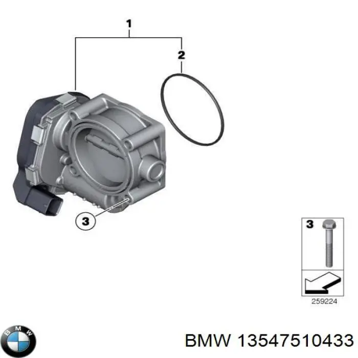 Junta cuerpo mariposa 13547510433 BMW