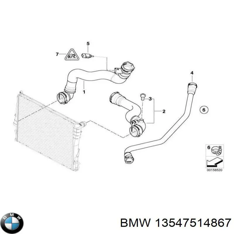 Гофра расходомера воздуха BMW 13547514867 цена, от 75.74 USD