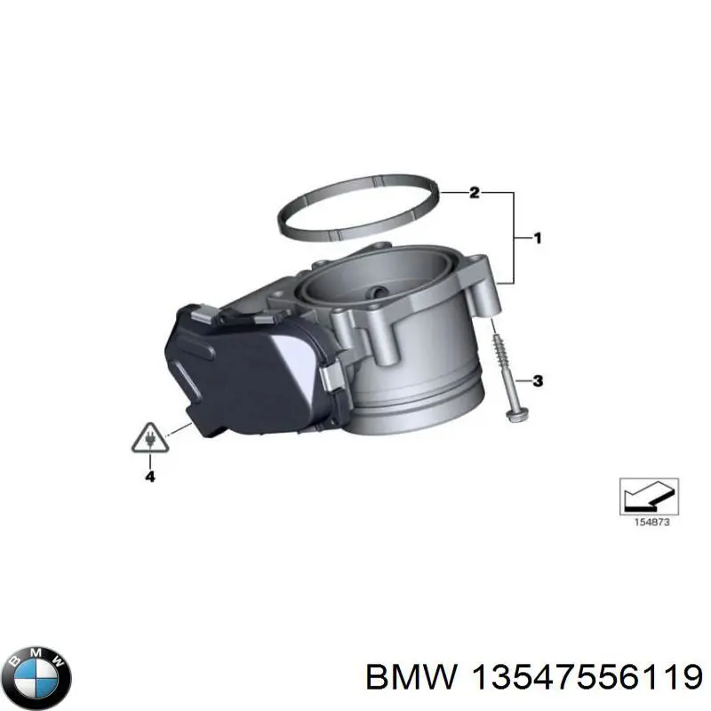 Дроссельная заслонка в сборе BMW 13547556119 цена, от 96.80 USD