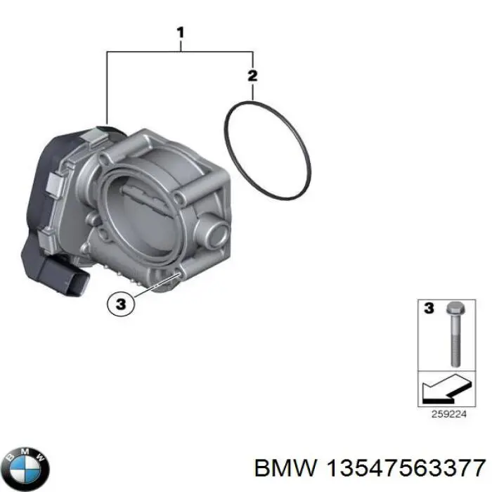 Vedante da válvula de borboleta para BMW X6 (E72)