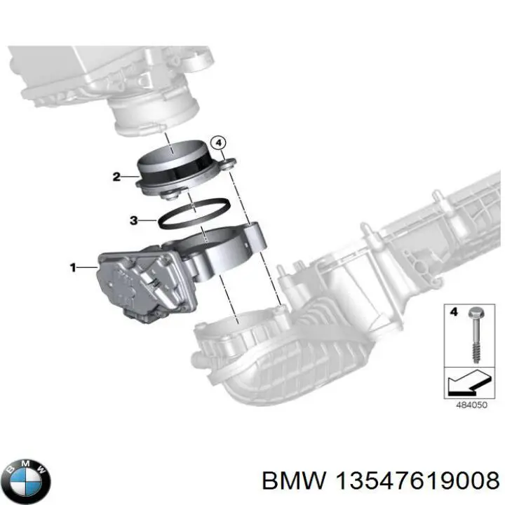 13547619008 BMW Válvula de borboleta montada