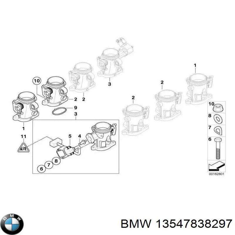 Прокладка впускного коллектора 13547838297 BMW