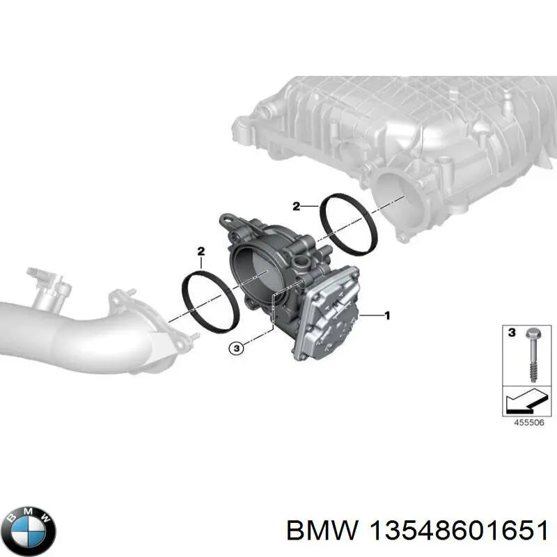 13548601651 BMW válvula de borboleta montada