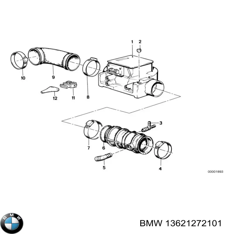 Датчик массового расхода воздуха BMW 13621272101 цена, от 952.97 USD