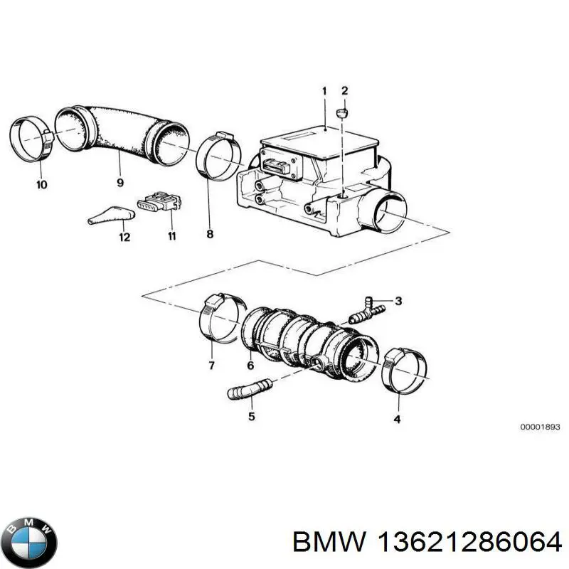 Датчик массового расхода воздуха BMW 13621286064 цена, от 472.62 USD