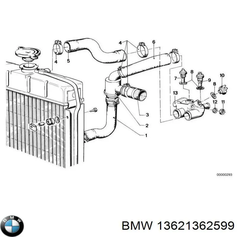 Купить 13621274630 BMW Термодатчик охлаждающей жидкости