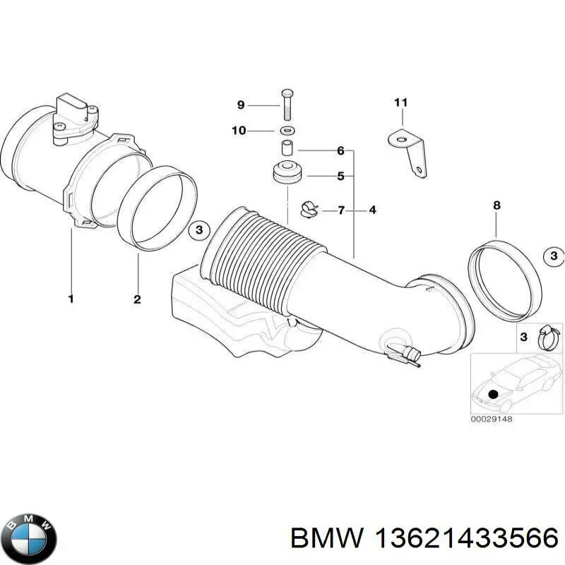 Купить 13621433566 BMW Воздухомер
