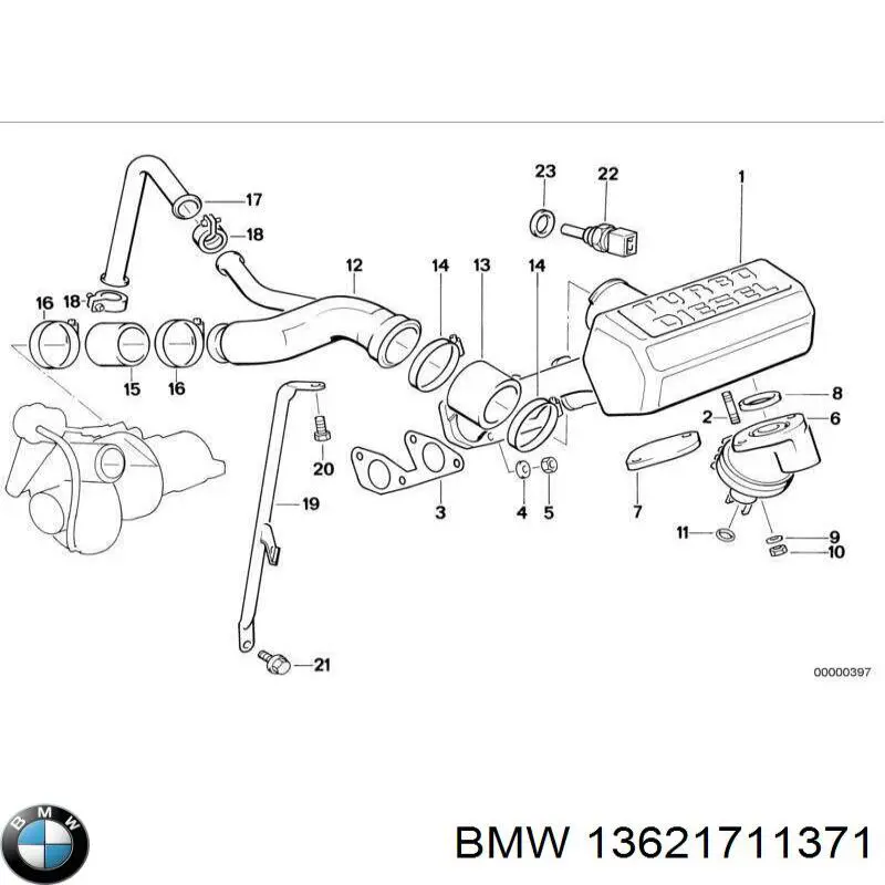 Датчик температуры воздушной смеси BMW 13621711371