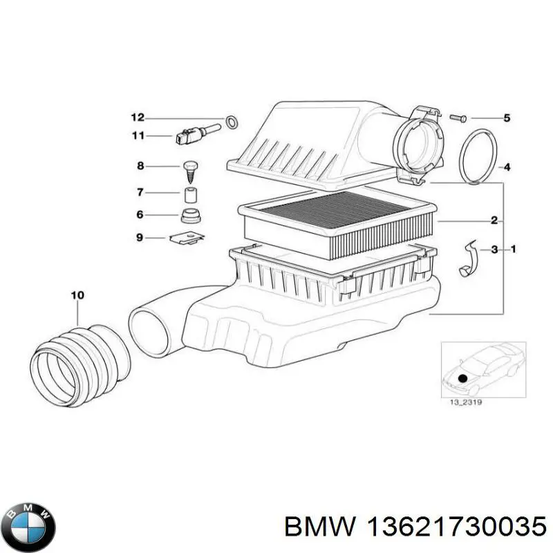 1730035 BMW Датчик температуры воздуха на входе