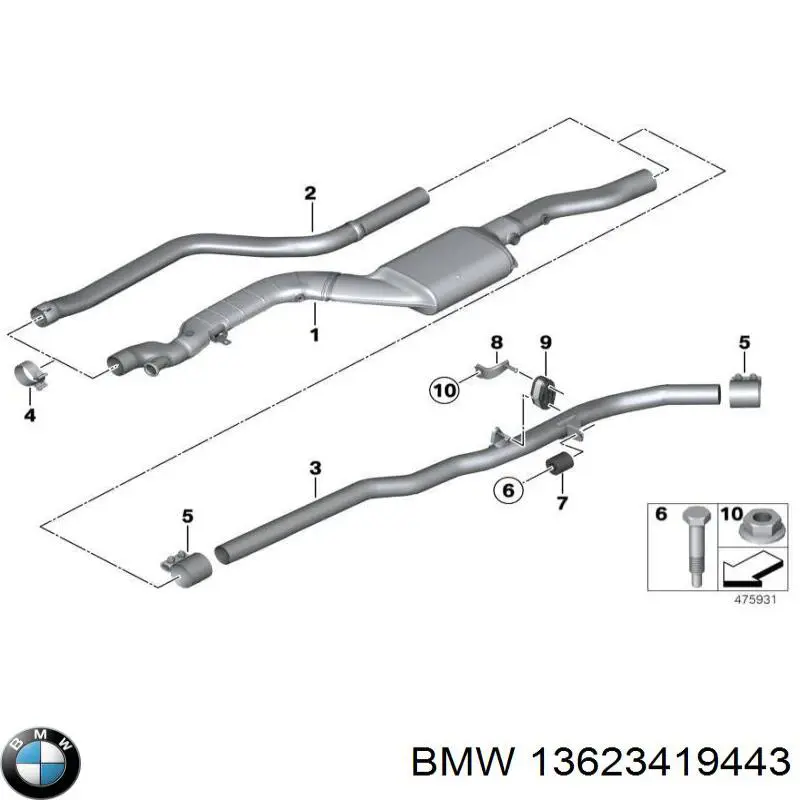 Купить 13623419443 BMW Отбойник заднего моста