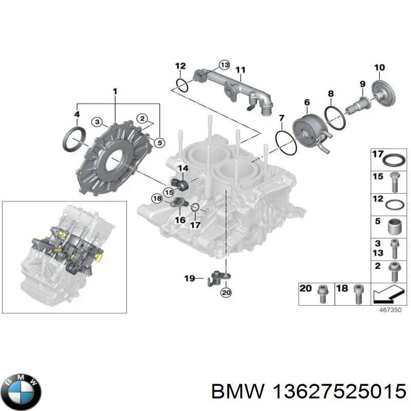 Датчик положения коленчатого вала BMW 13627525015 цена, от 159.18 USD