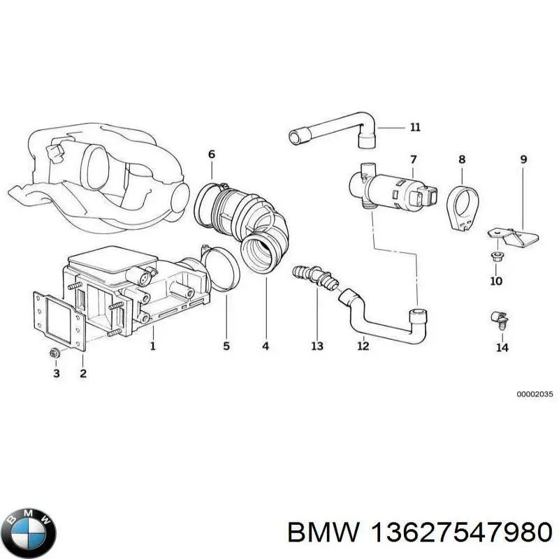 Датчик массового расхода воздуха BMW 13627547980 цена, от 62.15 USD