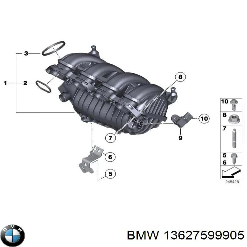 Датчик давления во впускном коллекторе, MAP BMW 13627599905