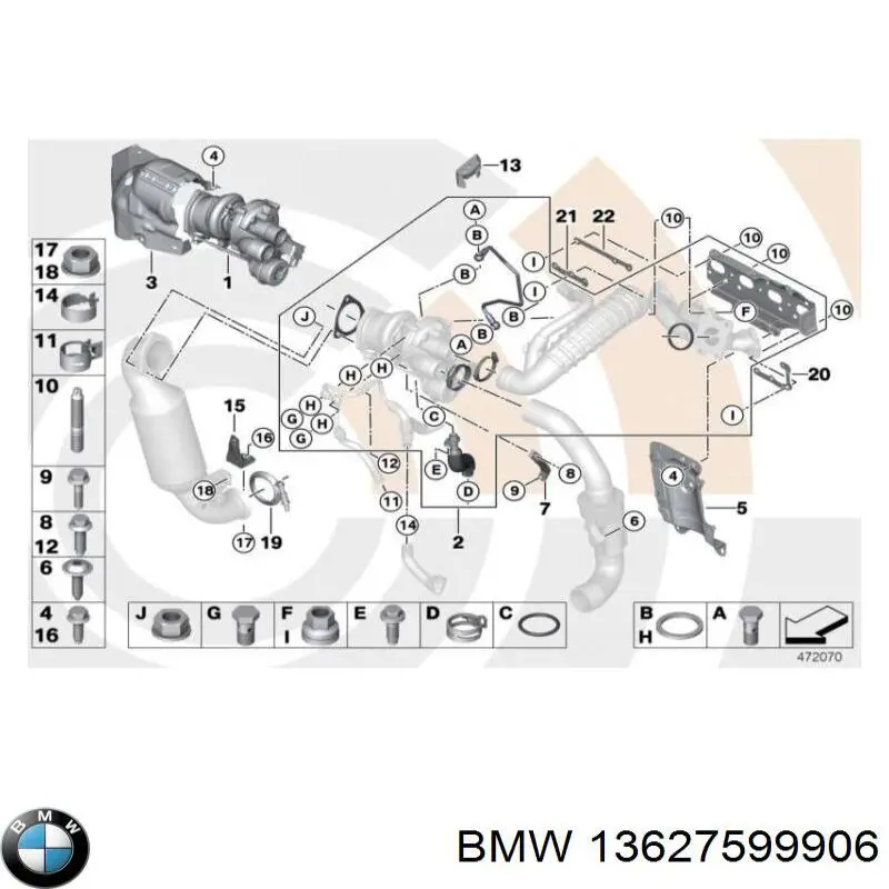 13627599906 BMW sensor de pressão absoluta de aparelho de ar condicionado