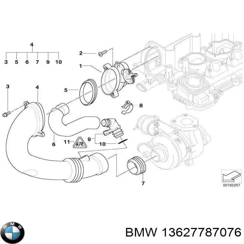Расходомер воздуха BMW 13627787076