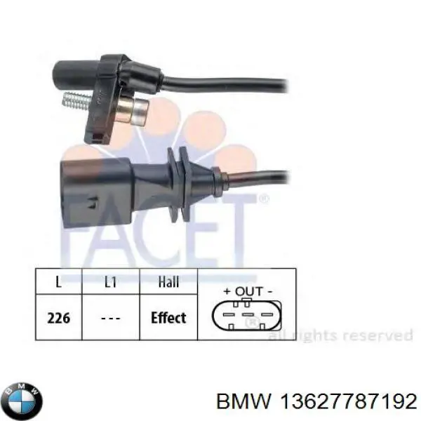 Датчик положения коленчатого вала BMW 13627787192 цена, от 20.33 USD