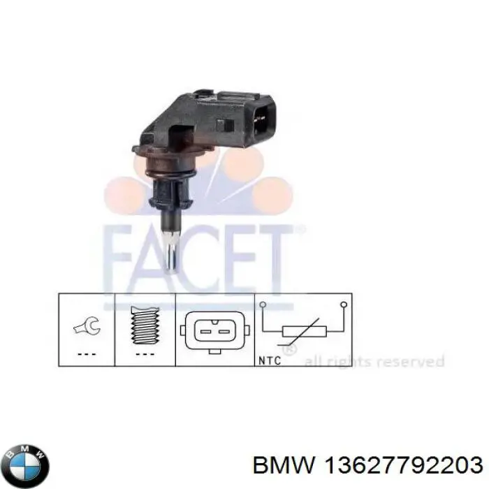 13627792203 BMW sensor de temperatura da mistura de ar