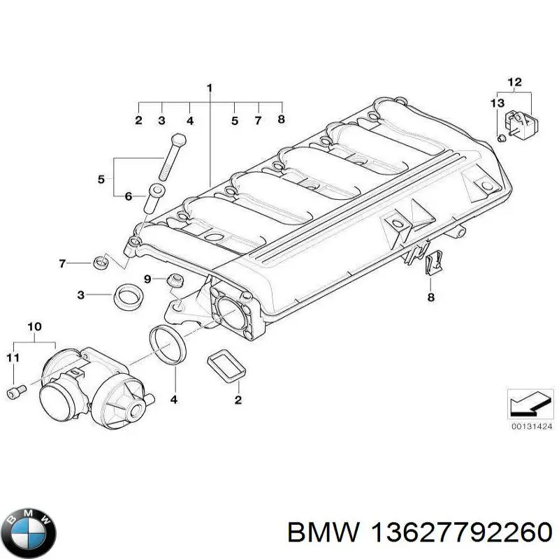 Купить 13627792260 BMW Датчик MAP