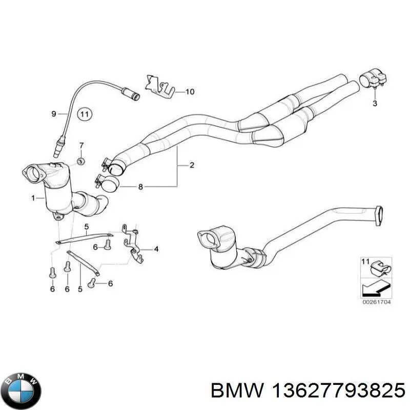 Купить 13627793825 BMW Лямбда-зонд, датчик кислорода после катализатора