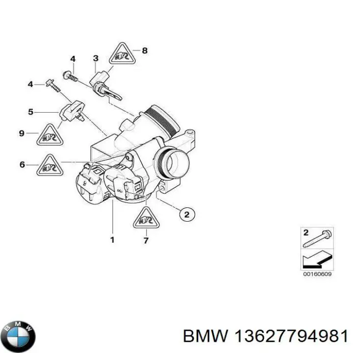 13627794981 BMW sensor de temperatura da mistura de ar