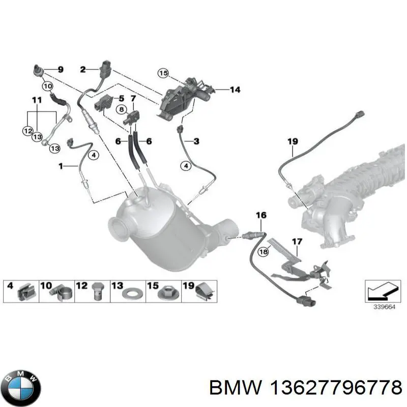 13627796778 BMW Лямбда-зонд, датчик кислорода до катализатора