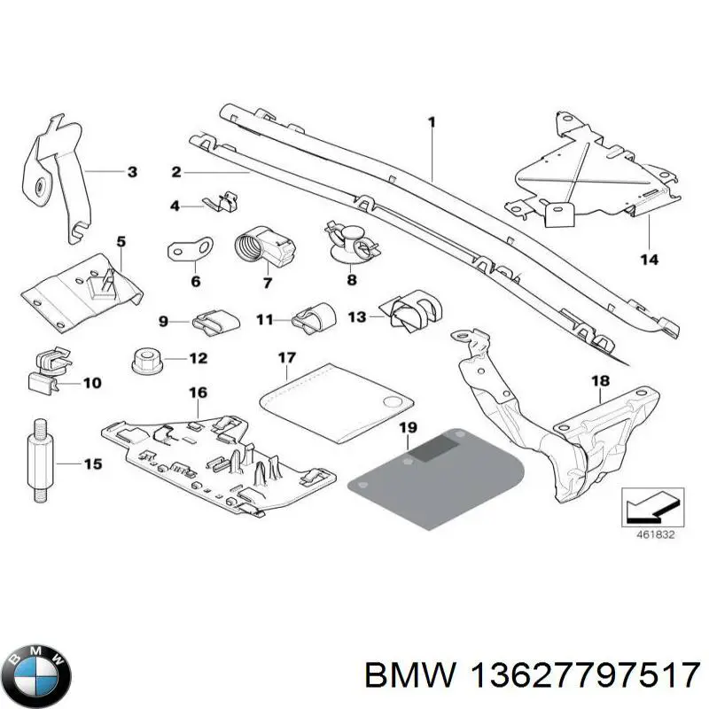 13627797517 BMW датчик давления выхлопных газов