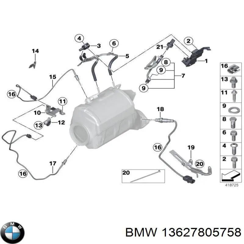 13627805758 BMW Датчик давления воздуха