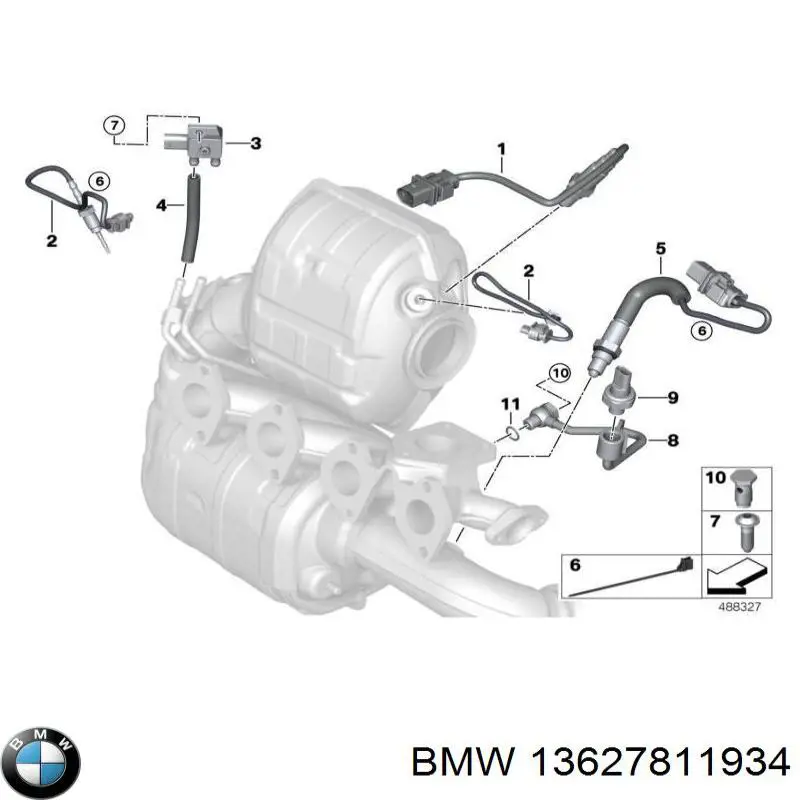 Кольцо приемной трубы глушителя 13627811934 BMW