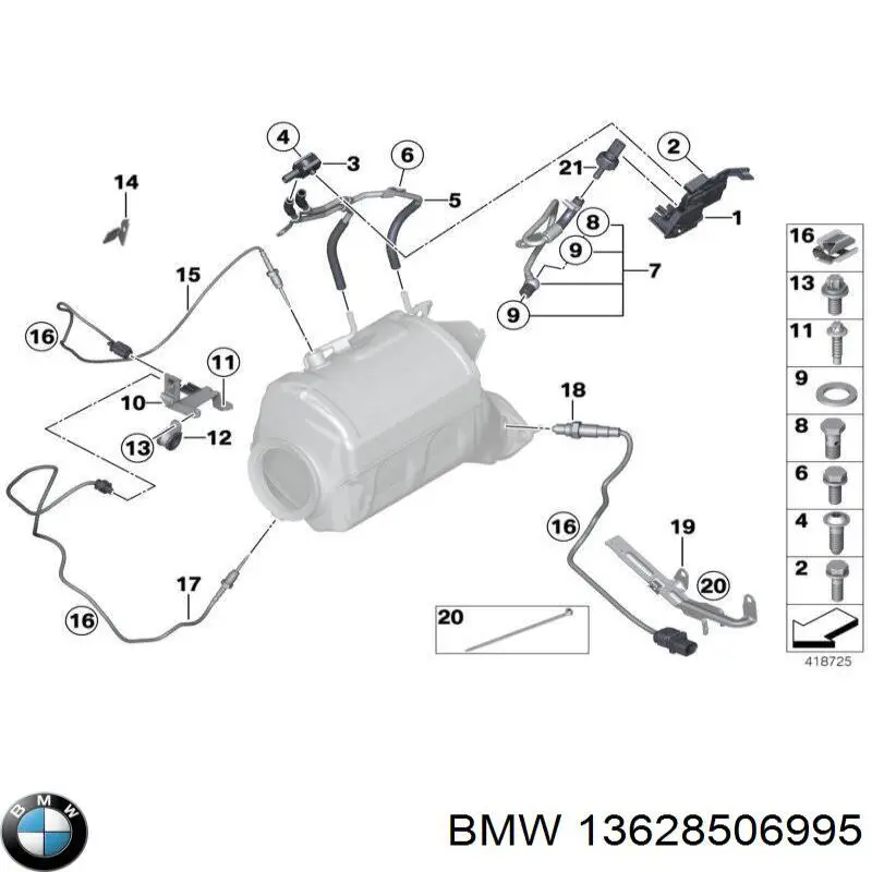 Датчик температуры выхлопных газов  до катализатора BMW 13628506995 цена, от 38.37 USD