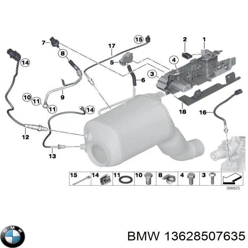 Купить 13628507635 BMW Датчик давления выхлопных газов