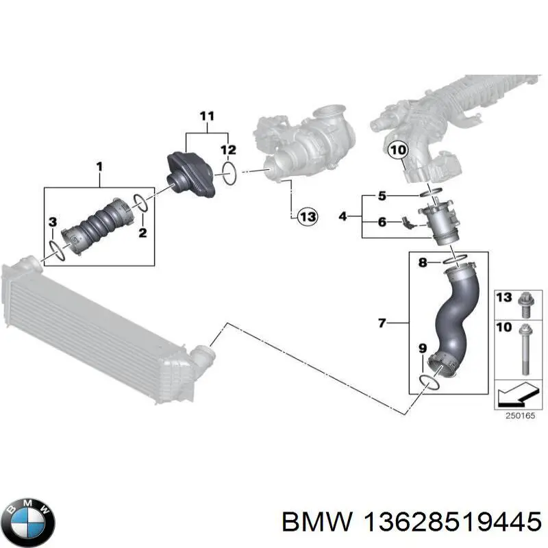 Compre 13628519445 BMW Sensor de temperatura da mistura de ar